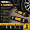 Set 2 Opritoare Roți Auto Reflectorizante – Cauciuc Rezistent pentru Parcare