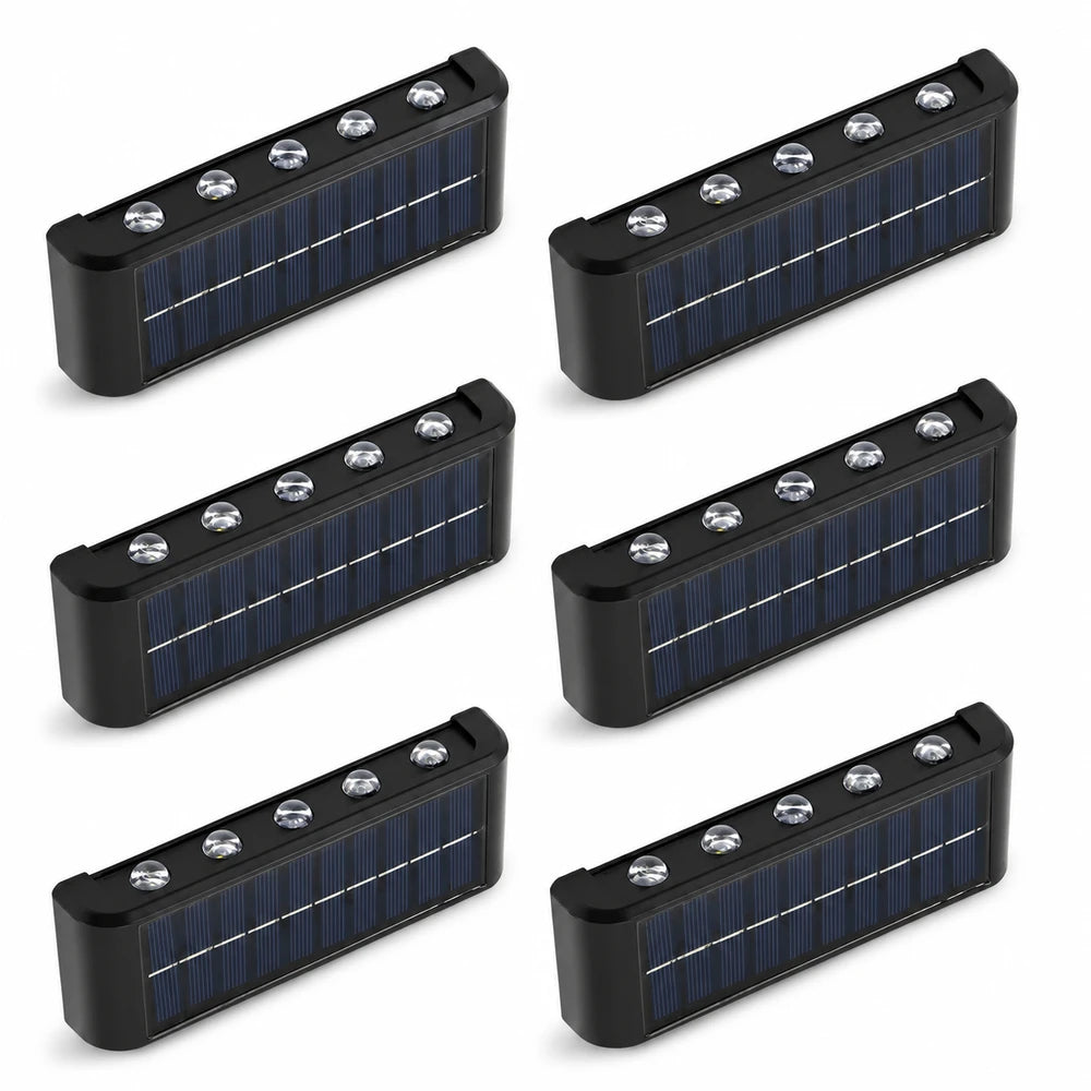 Set 6 Lămpi Solare LED pentru Perete – Pachet Promoțional 10 LED-uri | IP65