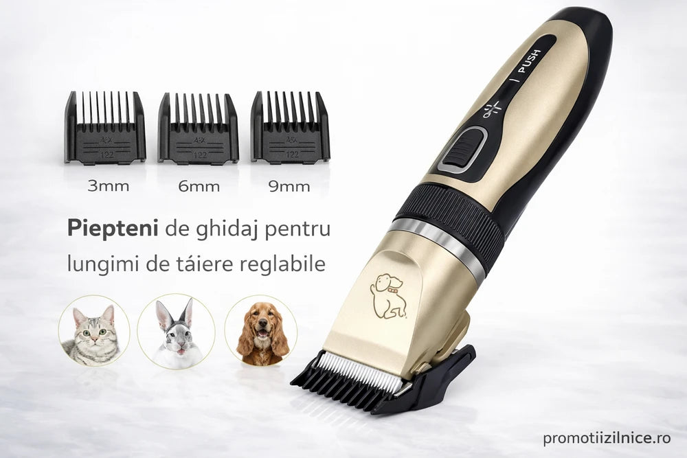 Set Profesional de Tuns și Îngrijire pentru Animale cu 4 Accesorii