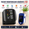 Pachet Monitorizare Sanatate 2 in 1 – Tensiometru Digital de Incheietura + Pulsoximetru OLED Cadou
