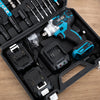 Trusa Masina de Impact si Insurubat 550Nm cu 2 Acumulatori 48V 5Ah, Motor Brushless, 43 Accesorii si Valiza Transport
