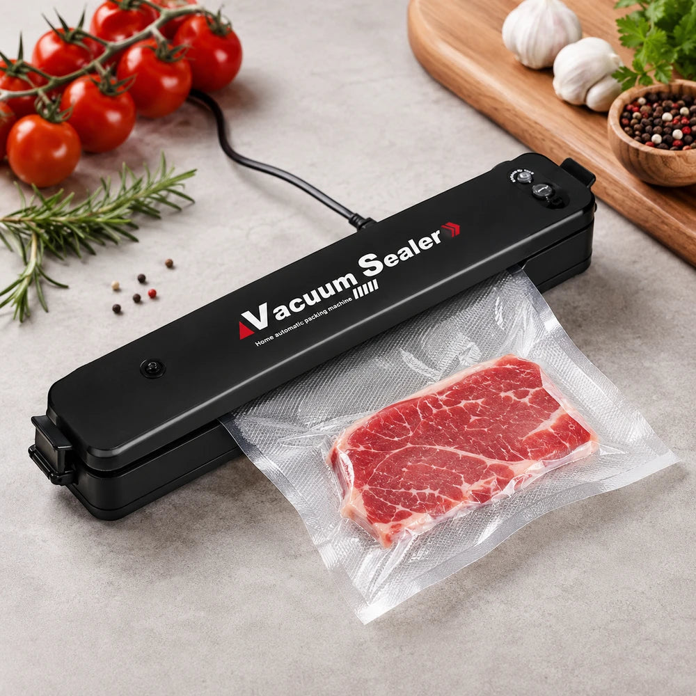 Razatoare Multifunctionala 15 Piese cu Lame Inox + Aparat de Vidat si Sigilat 90W