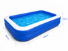 Piscina gonflabila familiala 200x150x50 cm cu pompa de umflare cadou, PVC rezistent, 2 inele de aer