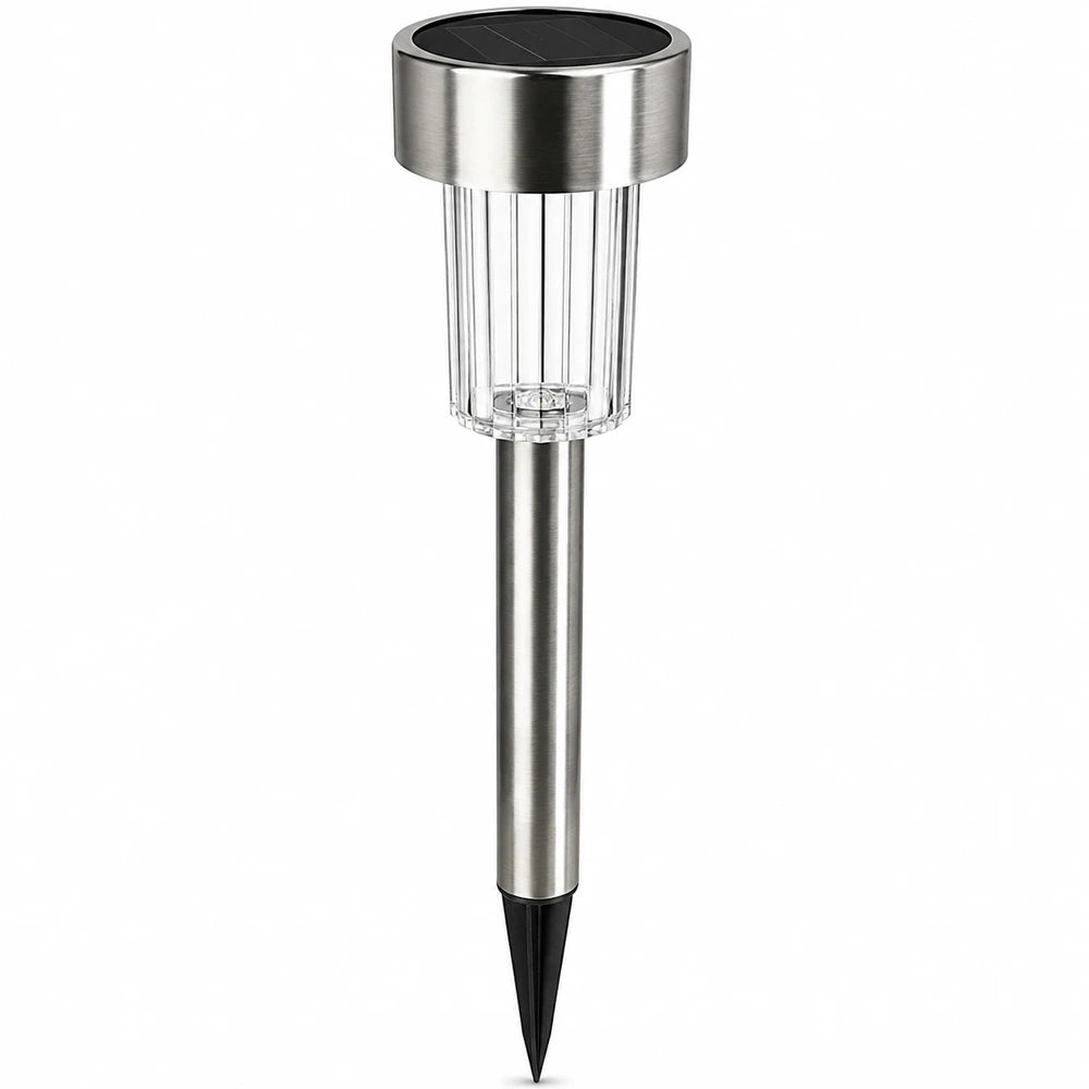 Set 12 Lămpi Solare Inox Pentru Grădină
