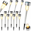 Set 12 Lămpi Solare Inox Pentru Grădină