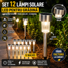 Set 12 Lămpi Solare Inox Pentru Grădină