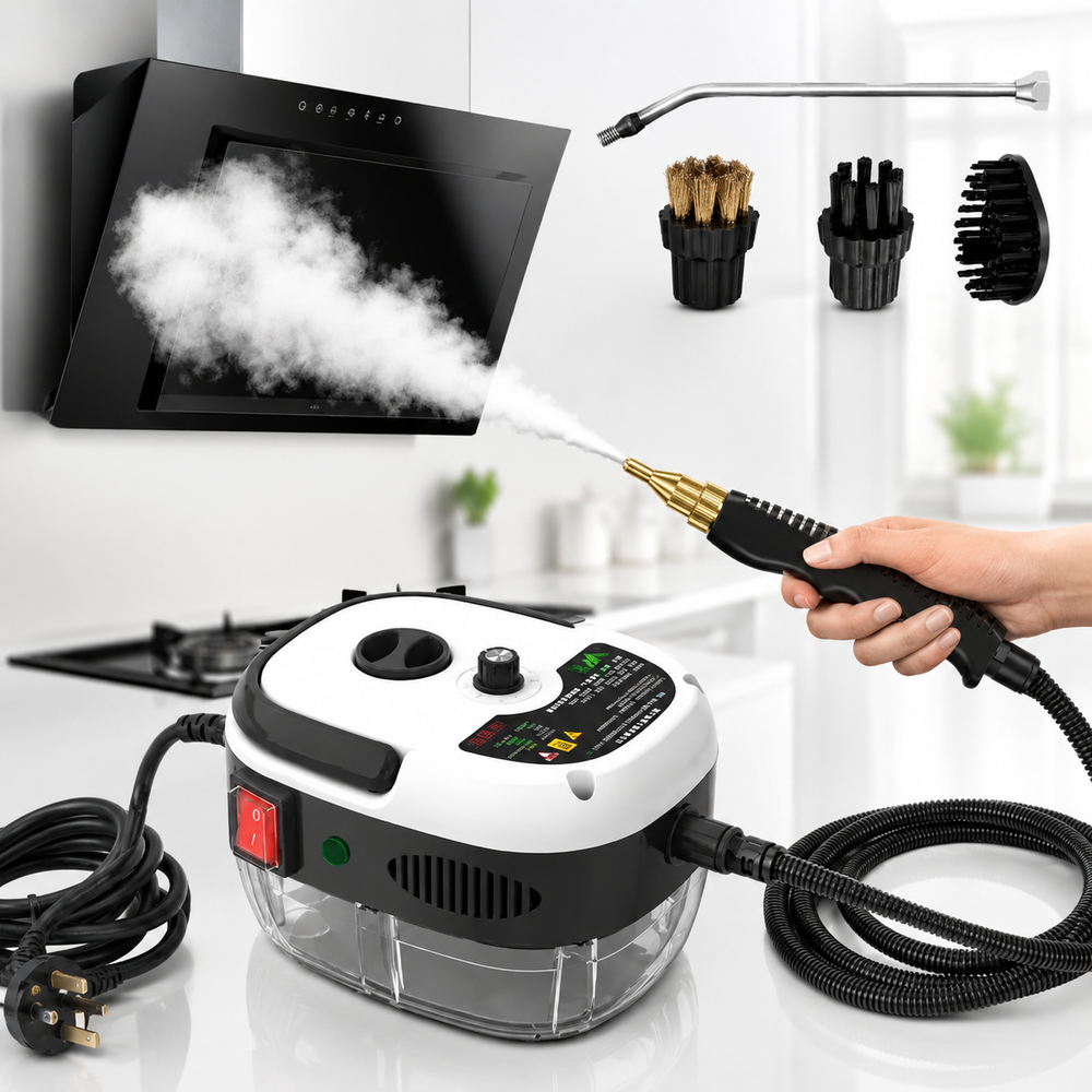 Aparat Curatare cu Abur Portabil 2500W 6 Trepte 105 Grade + Accesorii